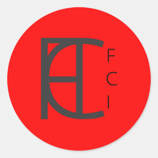 Redondo Embalagem adesivo FCI RED DOT