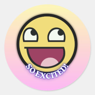 Redondo Emoji adesivo feliz