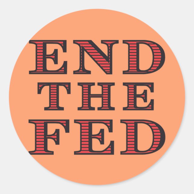 Redondo ENCERRAR O adesivo FED (Frente)