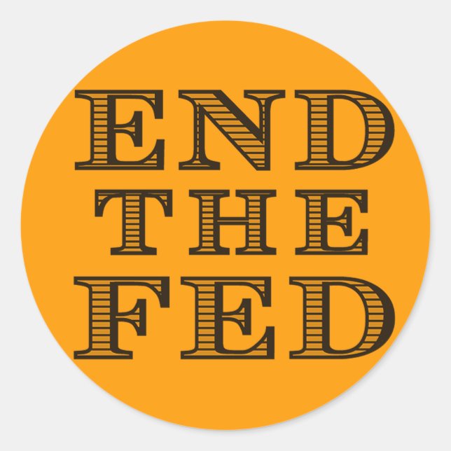 Redondo ENCERRAR O adesivo FED (Frente)