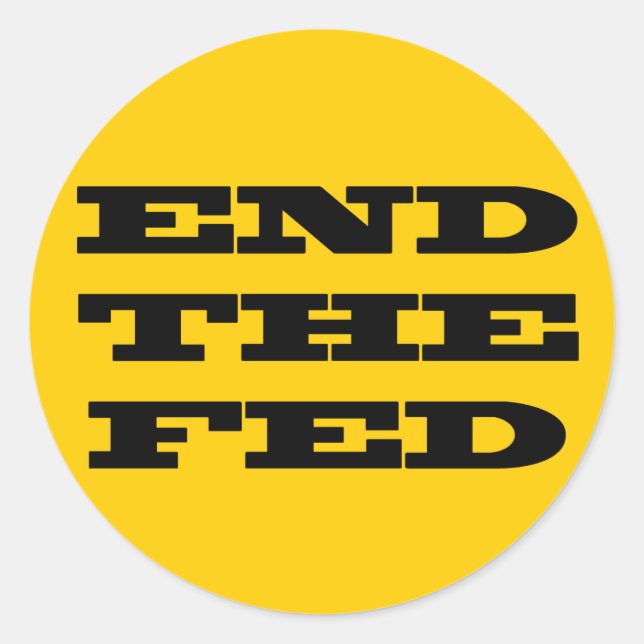 Redondo ENCERRAR O adesivo FED (Frente)