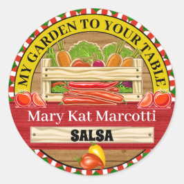 Redondo Enlatado do adesivo de Fazenda de jardim