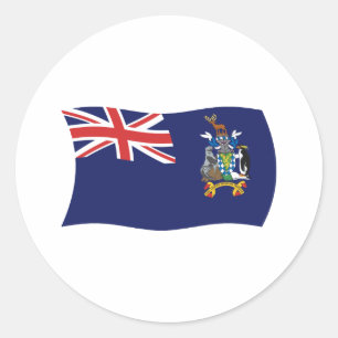 Redondo Então Adesivo de Bandeira da Geórgia e do Sanduích