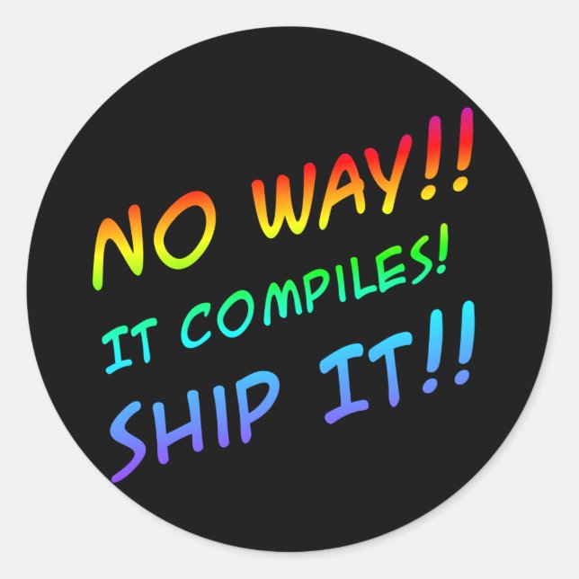 Redondo Envie! Adesivo (Frente)