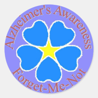 Redondo Esqueça-me do adesivo do Alzheimer