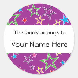 Redondo Este Livro Pertence Ao Adesivo Personalizado