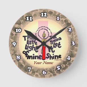 Redondo Este Pequeno Relógio Cristão