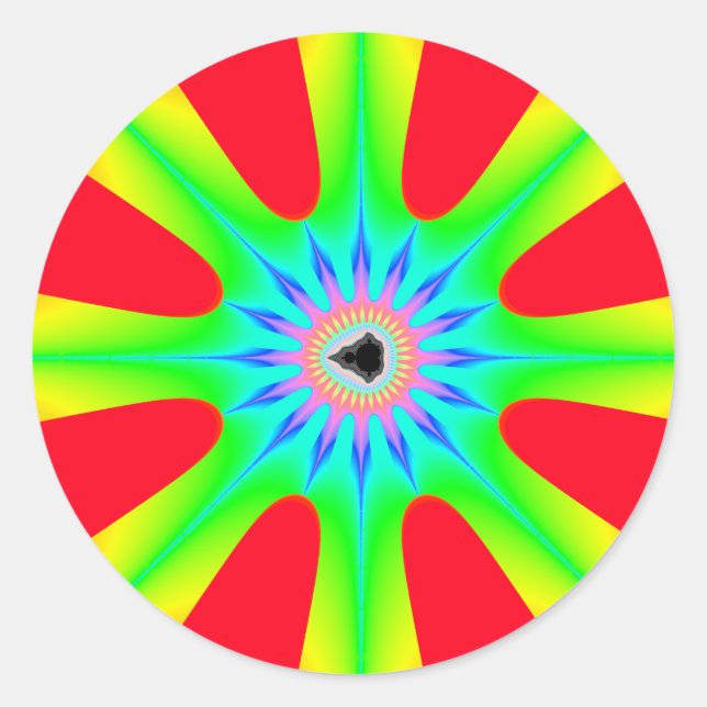 Redondo Estrela - Adesivo Fractal (Frente)