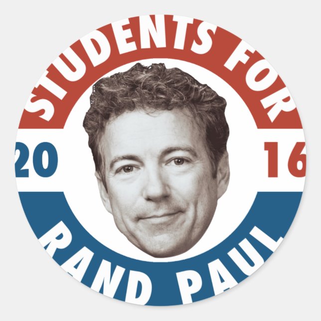 Redondo Estudantes para Rand Paul - adesivo da campanha de (Frente)