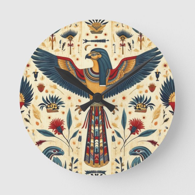 Redondo "Eterno Areia Relógio de Muro Egípcio" (Frente)