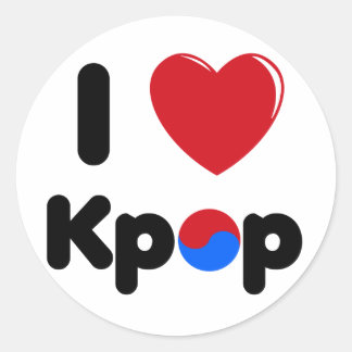 Redondo Eu adoro o adesivo do kpop