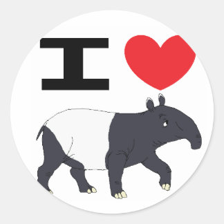 Redondo Eu adoro o adesivo do Tapir