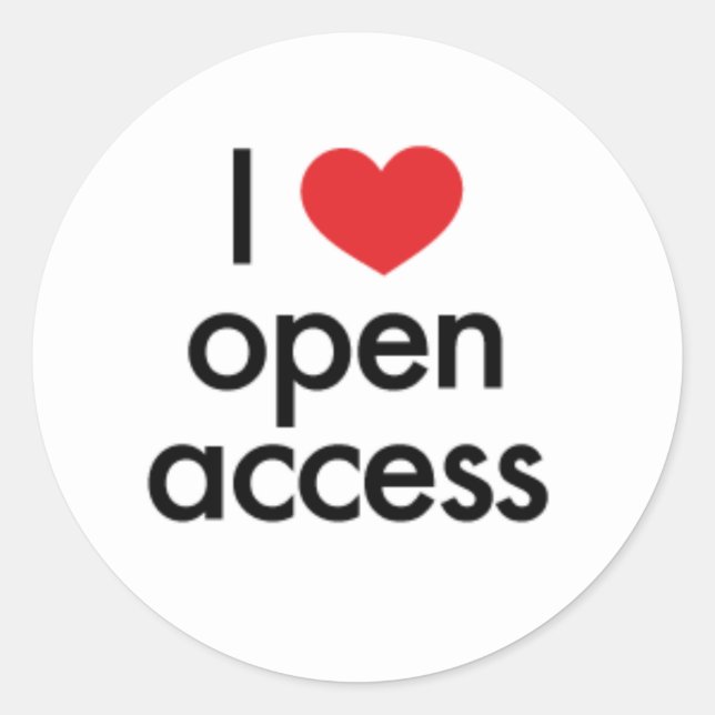 Redondo Eu adoro o adesivo OA (Frente)