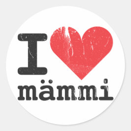Redondo Eu Amo Adesivo Mämmi