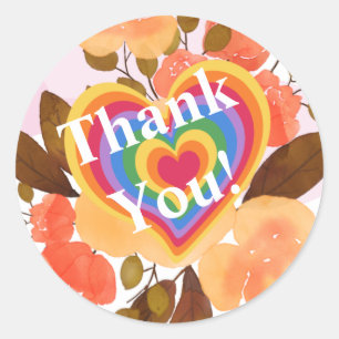 Redondo Eu amo você adesivo de coração