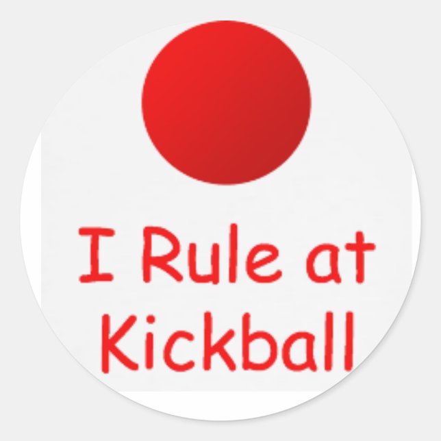 Redondo eu governo no adesivo de kickball (Frente)