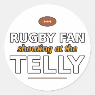 Redondo Fã de Rugby, Gritando ao Télis Adesivo