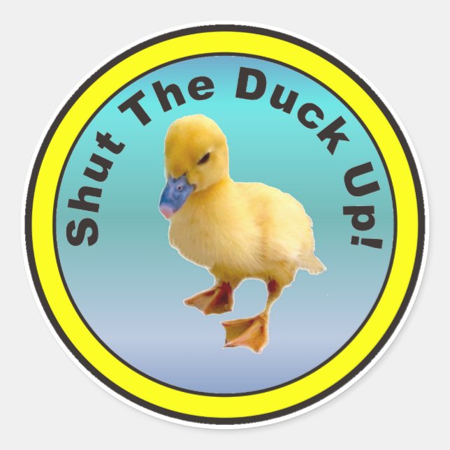 Redondo Feche O Adesivo Do Duck Up (Frente)