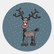 Feliz Stressmas com Adesivo do Rudolph o Rena
