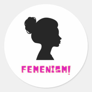 Redondo Feminismo - Direitos das Mulheres!! Adesivo