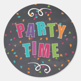 Redondo Festa de aniversário para crianças - Adesivo