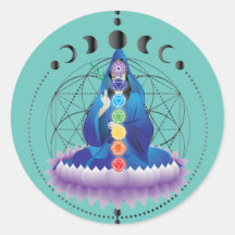 Flor de vida Deusa Chakra v2 adesivo