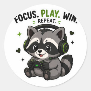 REDONDO FOCUS JOGAR VENCER REPETIR ADESIVO DE JOGADOR GUAX