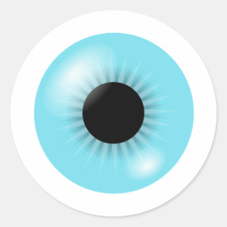 Redondo Folha de adesivo de olhos azuis