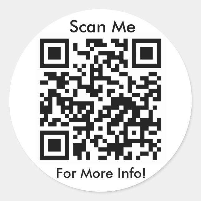 Redondo Folha do adesivo de código QR (Frente)