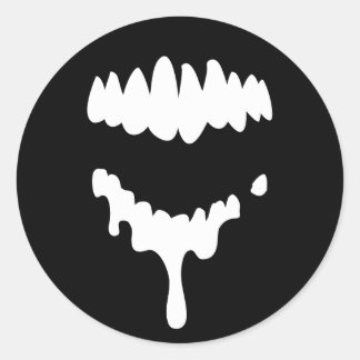 Redondo Folha do adesivo dos dentes dos Zombies perdidos