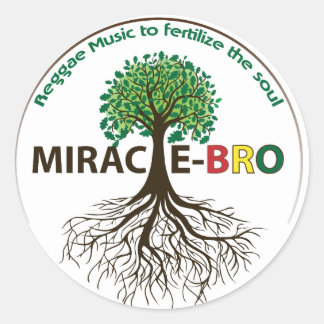 Redondo Folha do adesivo MIracle-Bro Roots