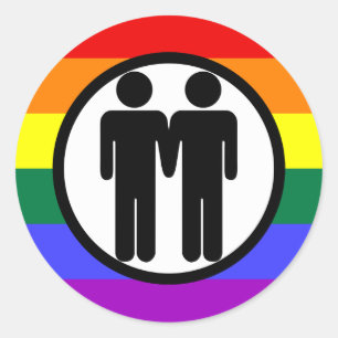 Redondo Garoto + Adesivo do arco-íris