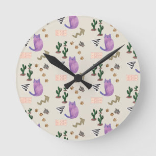 Redondo Gatinho Gatinho Relógio de Tempo de Meia