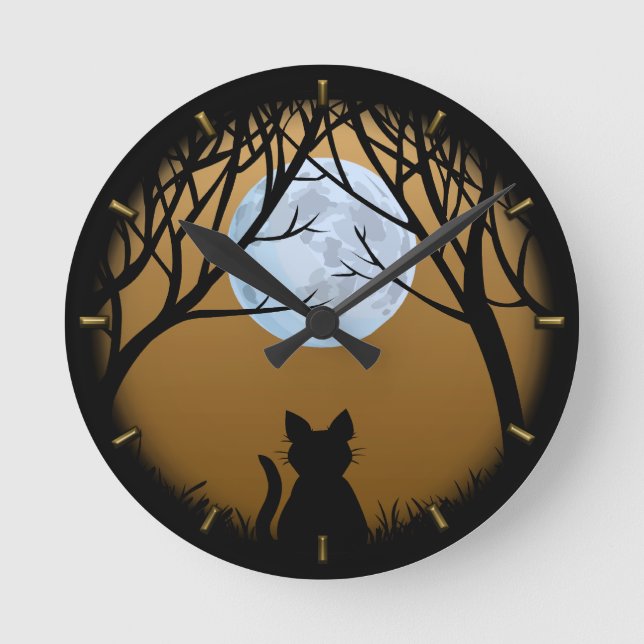 Redondo Gato Gordo Relógio Gato Gato Gato Gato Gato Vestid (Frente)