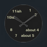 Redondo Geek Uber Legal - Relógio preto de um só peixe 2<br><div class="desc">Geek Uber Legal Clock preto de um só pá 2 - projetado por CricketDiane Art e Design 2013</div>