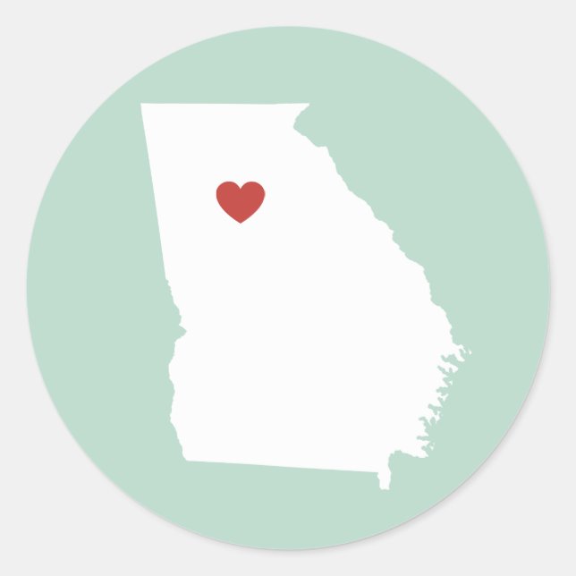 Redondo Georgia Love - Adesivo Personalizável (Frente)