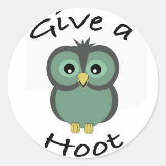 Redondo GIve um adesivo Hoot