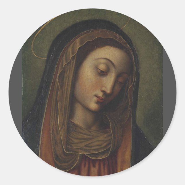 Redondo glória para a rainha do adesivo dos céus (Frente)