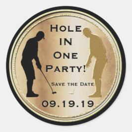 Redondo Guarde o adesivo de golfe de data