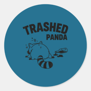 Redondo Guaxinim panda lixado engraçado ganha adesivo de a