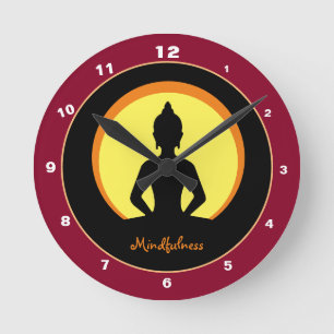 Redondo Habilidade e Meditação de Design de Relógio Bud