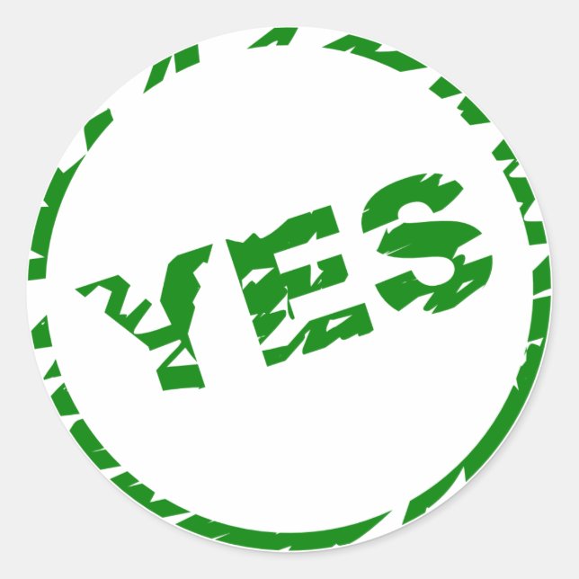 Redondo Ícone de validação - SIM - Adesivo (Frente)