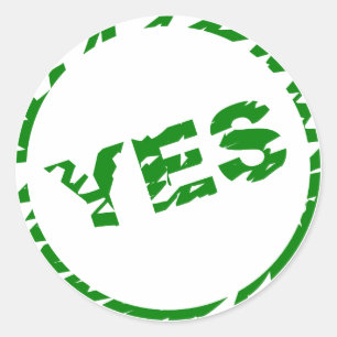 Redondo Ícone de validação - SIM - Adesivo