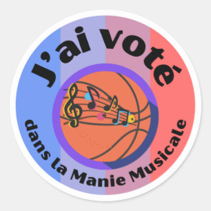 Redondo J'ai voté! Adesivo Genérico de Manie Musicale