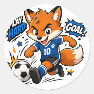 REDONDO JOGUE DURO META RAPOSA FÚTEBOL ADESIVO