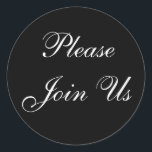 Redondo Junte-se ao adesivo de envelopes<br><div class="desc">Formal Wedding Vows Invitation Seal Stickers © 2008 Fotografia e Design por TDSwhite</div>