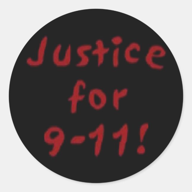 Redondo Justiça para o adesivo 9-11 (Frente)