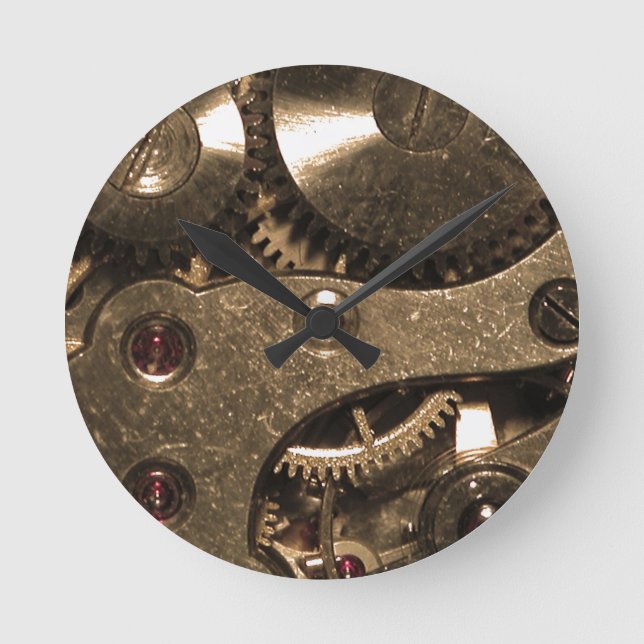 Redondo Lâminas De Relógio De Metal Steampunk (Frente)