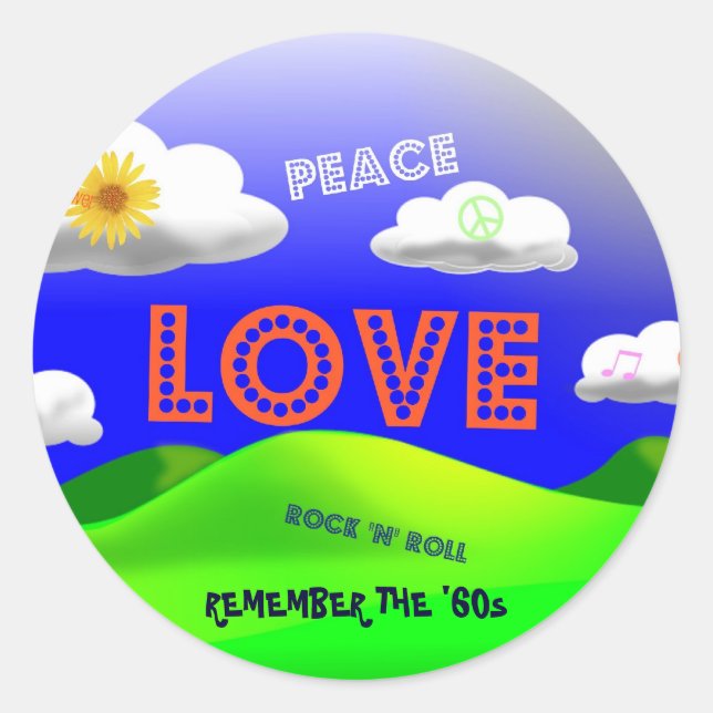 Redondo Lembre-se do adesivo dos anos 60 (Frente)