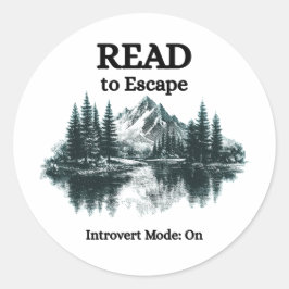 Redondo Ler para Escapar - Modo Introvertido: Adesivo Ativ